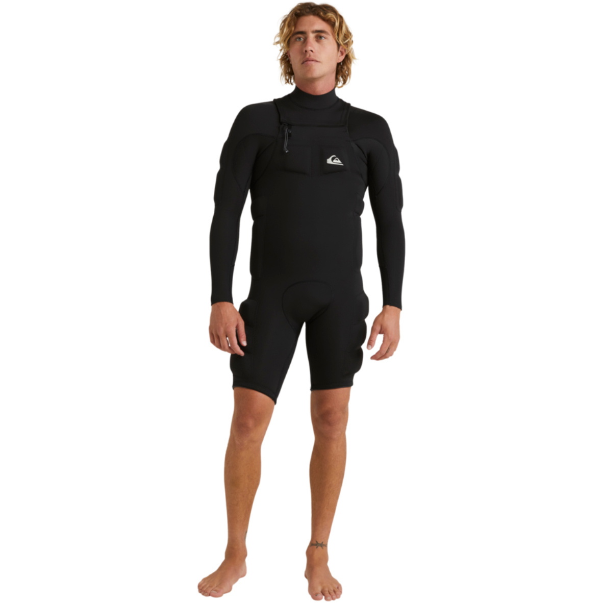 2026 Quiksilver Da Uomo Highline Pro Impact Spring Manica Lunga Shorty EQYWP03012 - Black